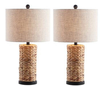 Elicia 25" Sea Grass LED Table Lamp - JONATHAN Y